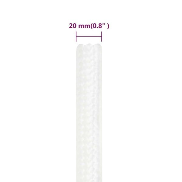 Berkfield Boat Rope Full White 20 mm 25 m Polypropylene