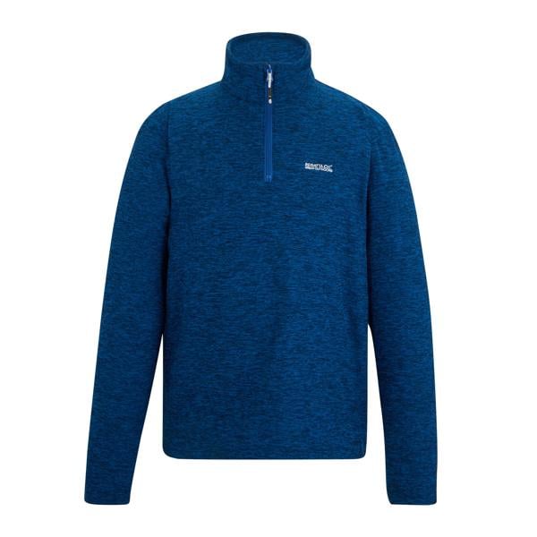 Regatta Mens Thompson Marl Half Zip Fleece Jacket - Olympian Blue