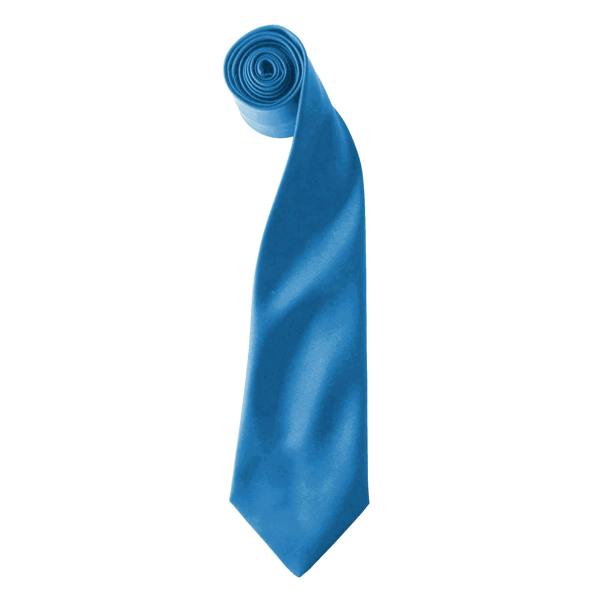 Premier Colours Mens Satin Clip Tie (Pack of 2) - Sapphire