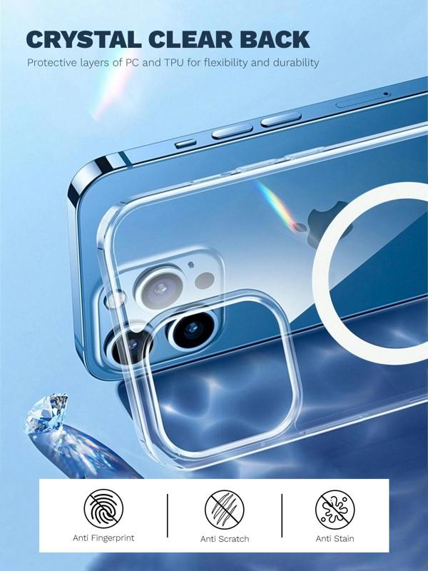 ULTRICS Magnetic Case for iPhone 13 Series, MagSafe Compatible Clear Shockproof Phone Cover