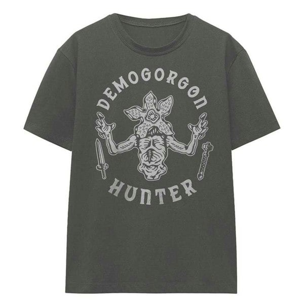 Stranger Things Womens Demogorgon Hunter T-Shirt - Charcoal