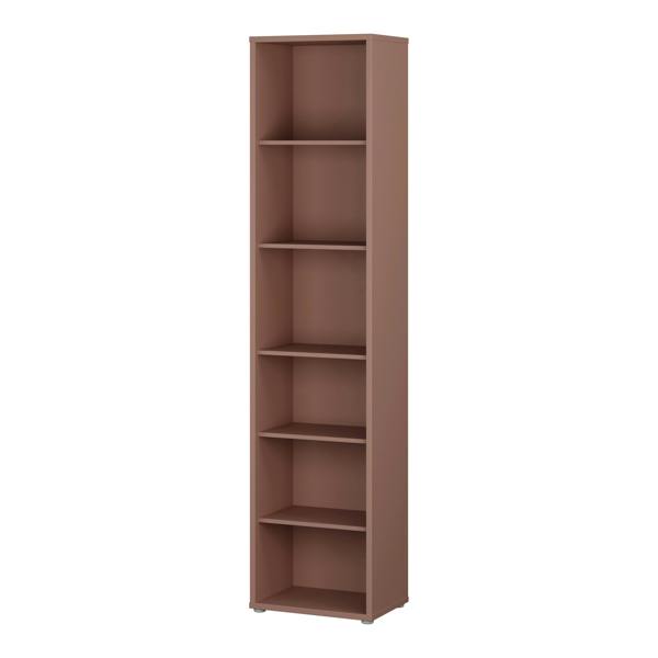 Furniture To Go Alice Springs Tall Narrow Bookcase with 5 Shelves in Terracotta