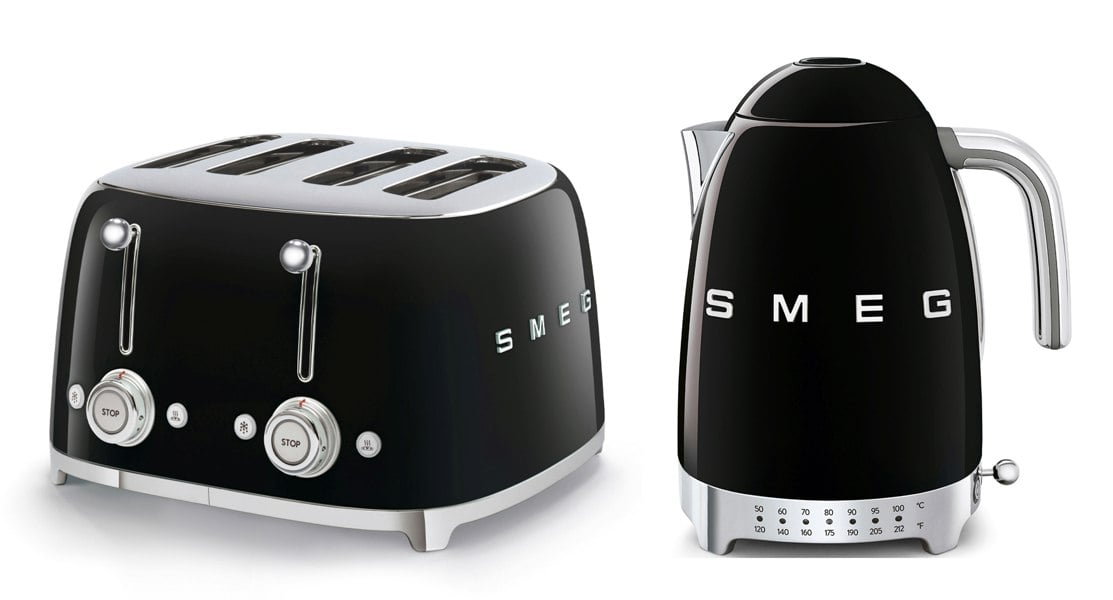 Smeg TSF03 4-Slice Toaster & KLF04 1.7L Variable Temperature Controlled Kettle Bundle