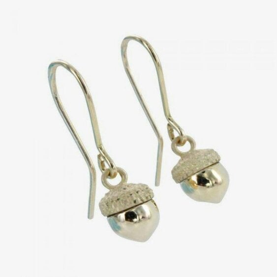 Reeves & Reeves 18k Gold Acorn Drop Earrings