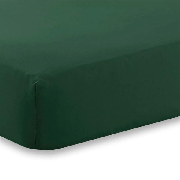 Percale 10" Fitted Sheet - Green - Single