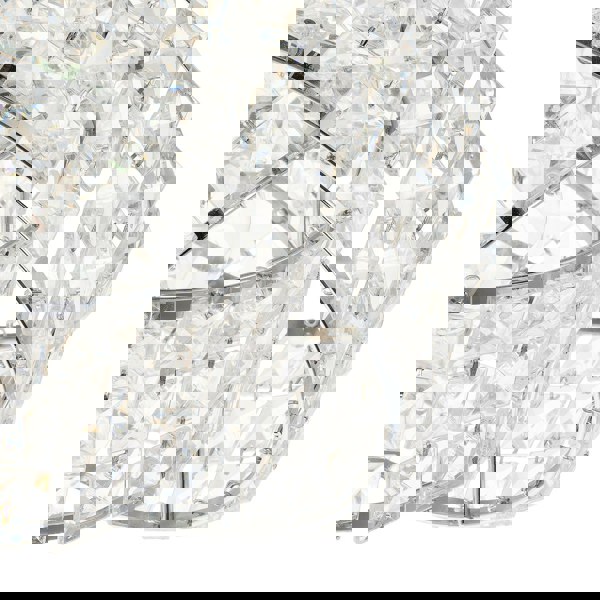 Designer Chrome Plated Triple Ring Pendant Shade with Square Beads Image 3