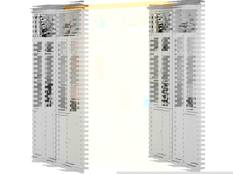 Dorel Home Anita Wall Unit I white honey with 2 bookcases