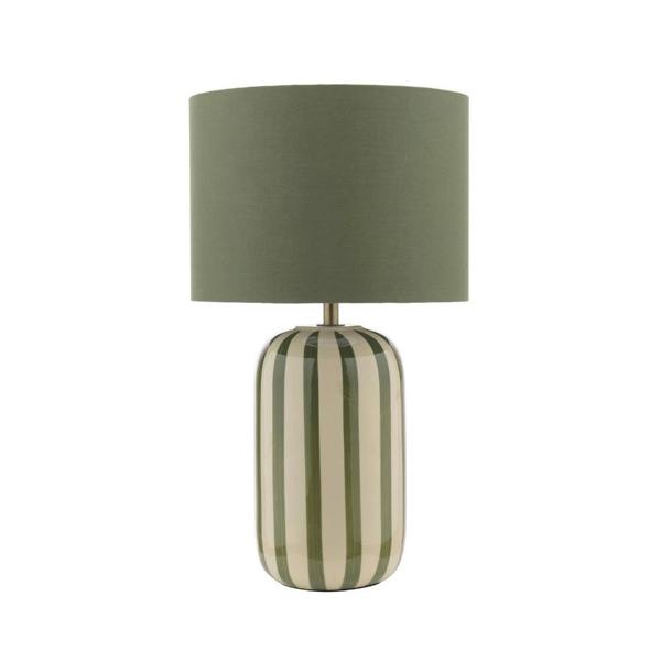 Pagazzi Lighting Zella Green Striped Table Lamp