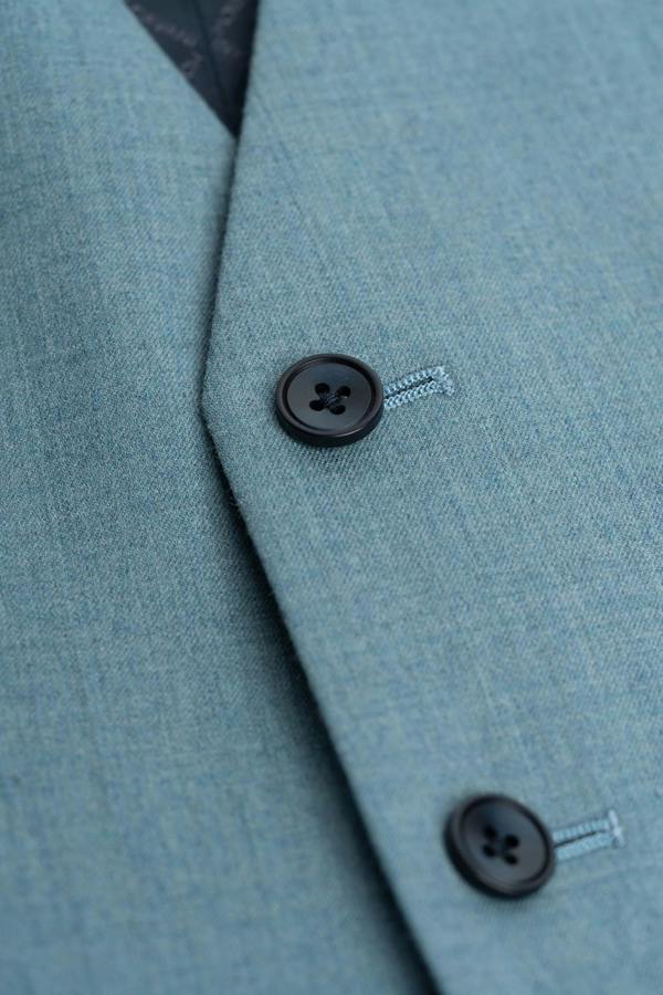 House of Cavani James - Men's Light Blue 3 Piece Textured Suit