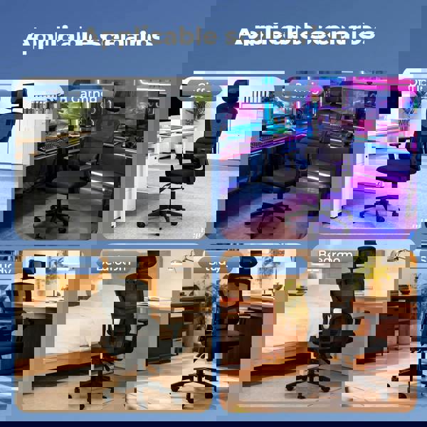 Levede Office Computer Chair Mesh Ergonomic Lumbar Support with 3D Armrest Headrest