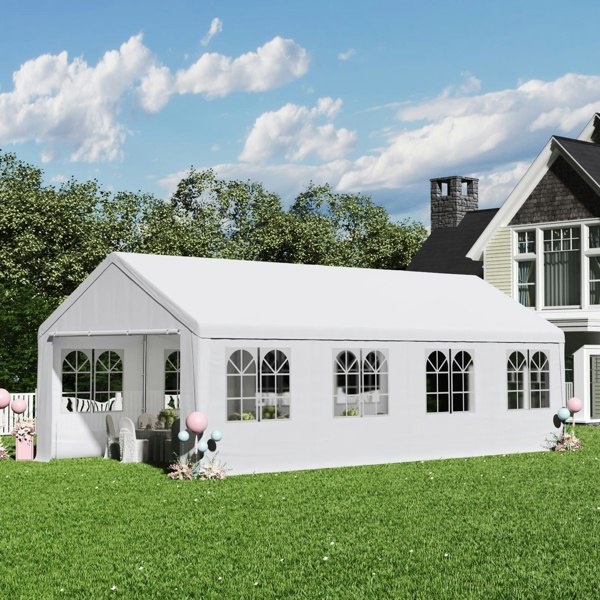 4*6m/4*8m Garden Party Tent with Removable Sidewalls and Doors Living and Home 4*8m