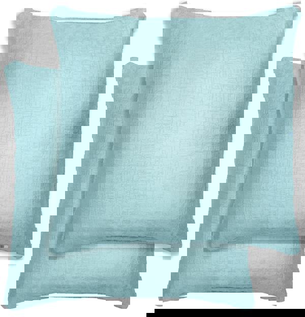 Enhanced Living Pair of Vogue Textured Double Sided Zip Opening Piped Edge Cushion Covers - 43x43cm - Cases Only