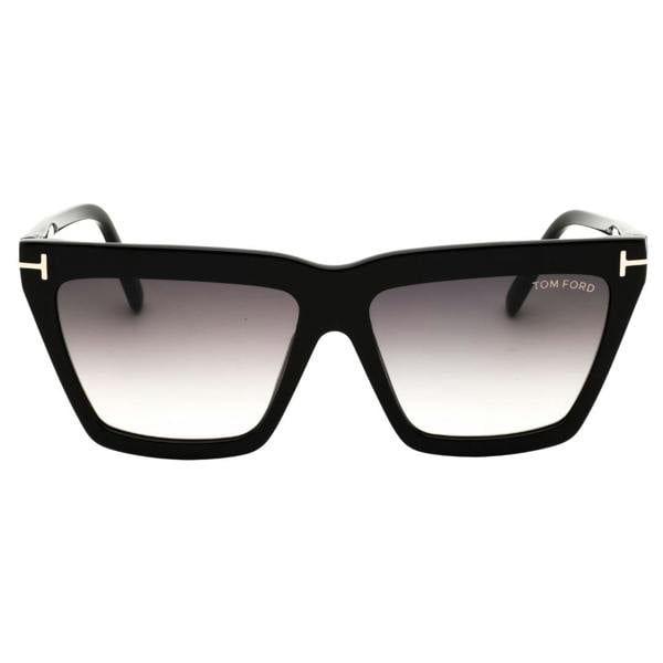 Tom Ford FT1110 01B shiny black  / gradient smoke Sunglasses  56X14X140 One Size