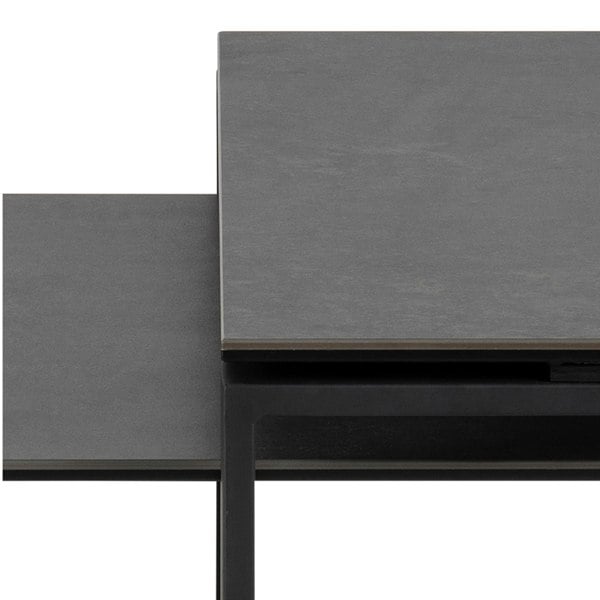 Furniture To Go Katrine Ceramic Coffee Table Set in Black