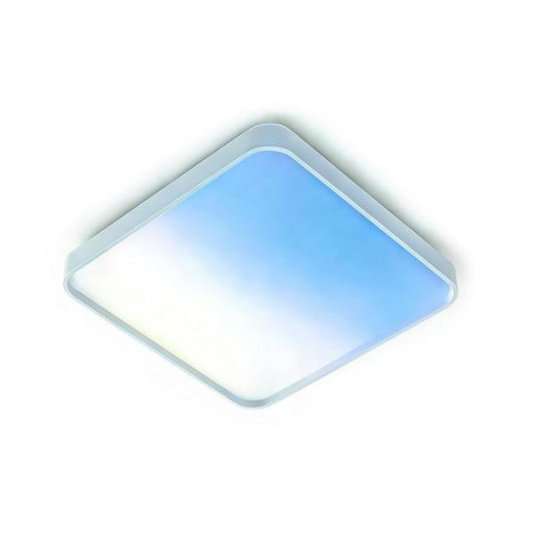 ENER-J 40W Scenic Surface LED Ceiling Light with multiple built-in modes, CCT+RGBIC, Square, Size: 380x380mm