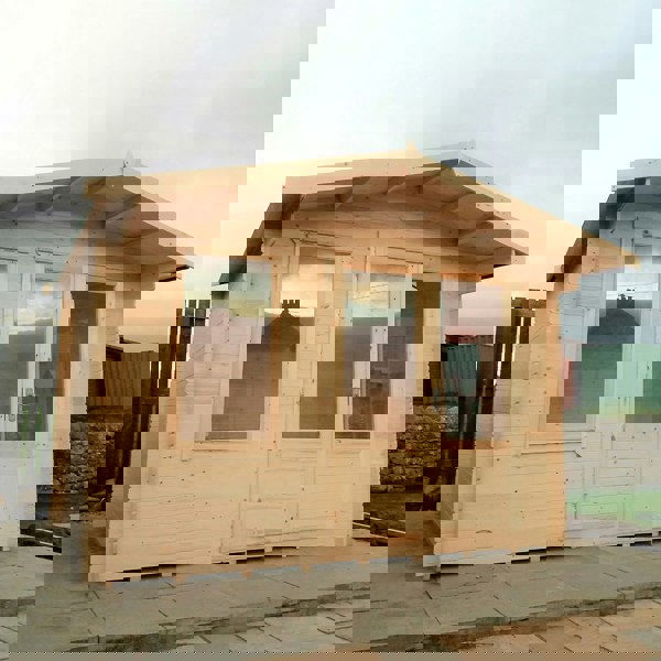 Shire Berryfield 11x10 Log Cabin 19mm interlock  Cladding - Best Shed