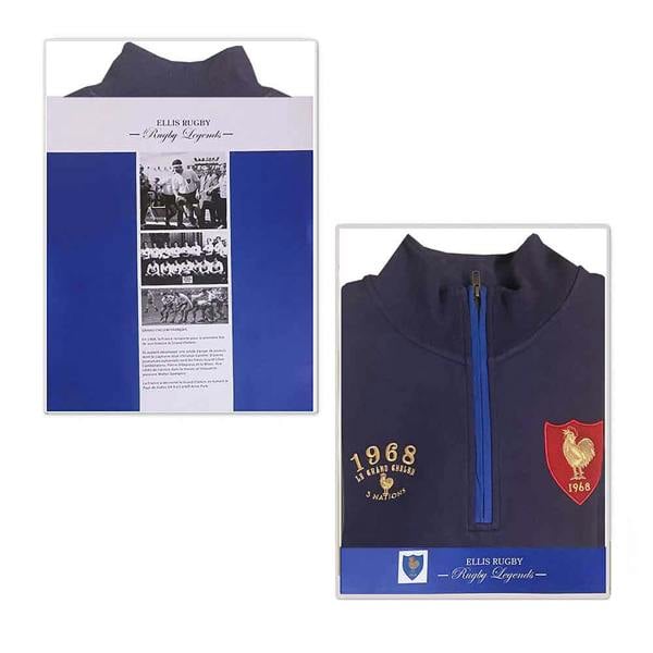 Ellis Rugby France Rugby 1968 Sweatshirt Zipper