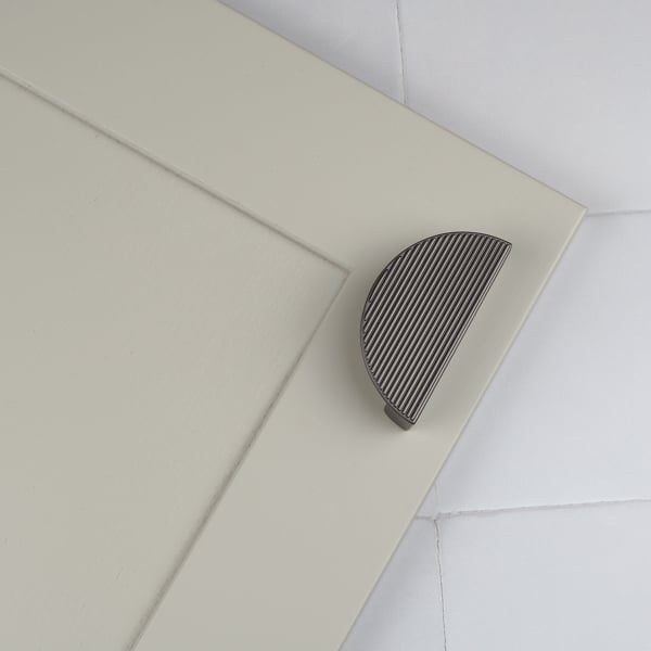 Handle & Home Anthracite Grey Ribbed Detailing Handles and Coordinating Knobs