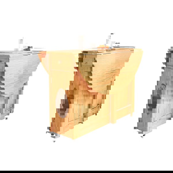 Detail view of Ainsley Folding Extendable Dining Table, Wood with folding dining tables