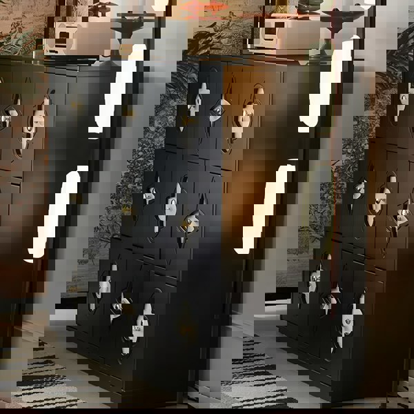 Amalia Narrow Sideboard, Art Deco Sideboard, Black-Rit Concept-Rit Concept