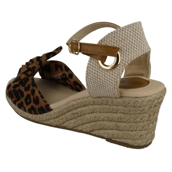 Savannah Ladies Savannah Mid Rope Wedge Sandals