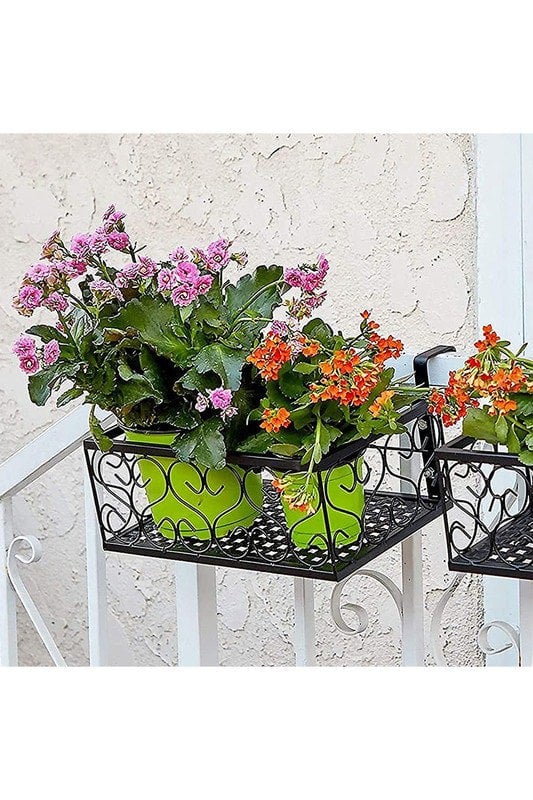 Living and Home 30Cm Hanging Railing Planter Flower Pot Holder