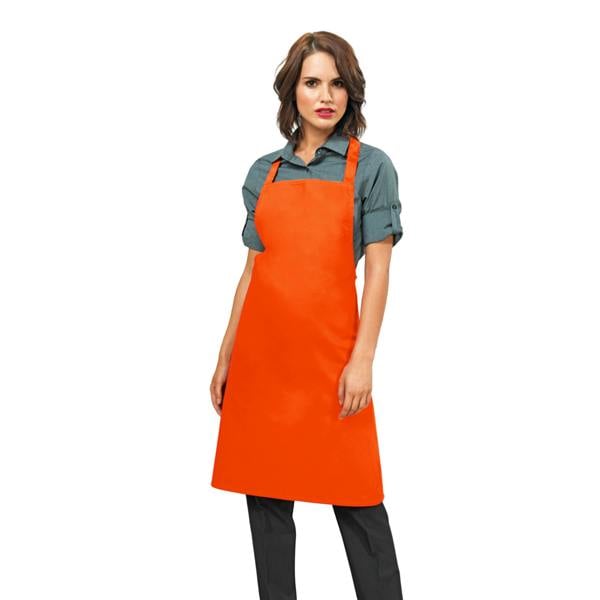 Premier Ladies/Womens Slim Apron (no Pocket) / Workwear - Orange - 