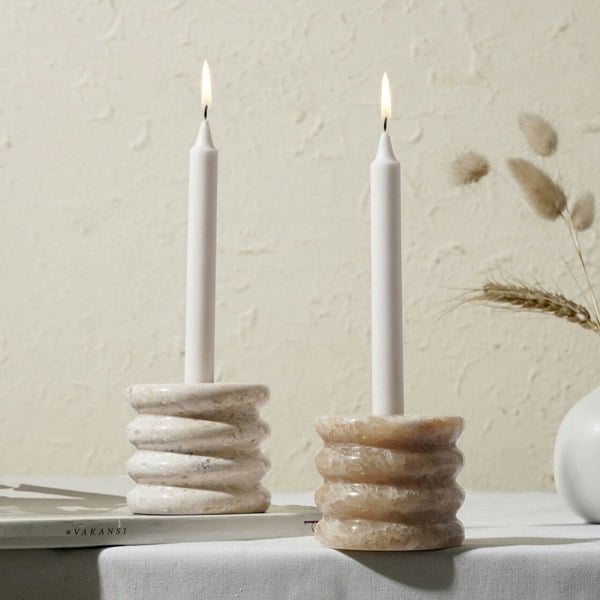 Marble candle holder