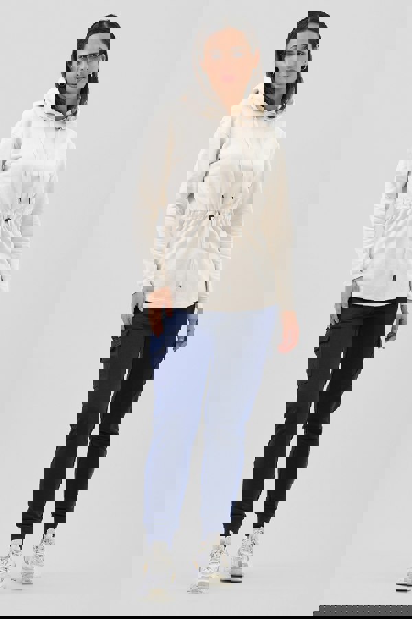 ENORSIA Womens Hooded Tie Waist Sweatshirt