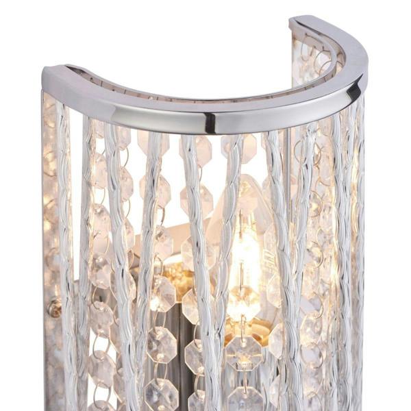 Pagazzi Lighting Marissa Chrome & Crystal Wall Light