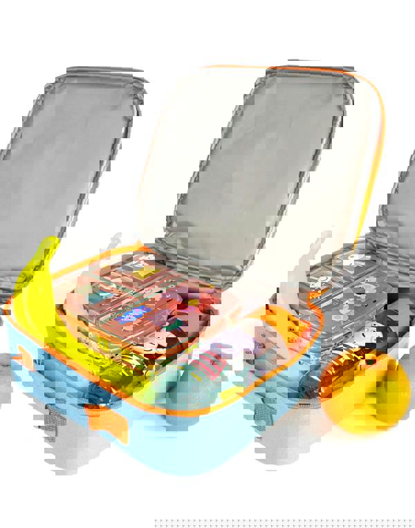 Peppa Pig Girls Blue Multi-Character Placement Prints Lunch Bag Bottle and Snack Pot (One Size)