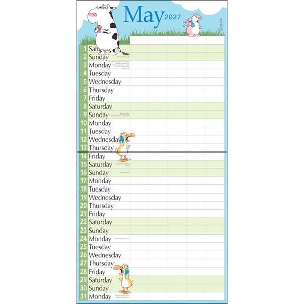 Andrews McMeel Publishing Sandra Boynton, My Family Calendar 2026 - 2027, Family Planners, Month To View, Family, Gift