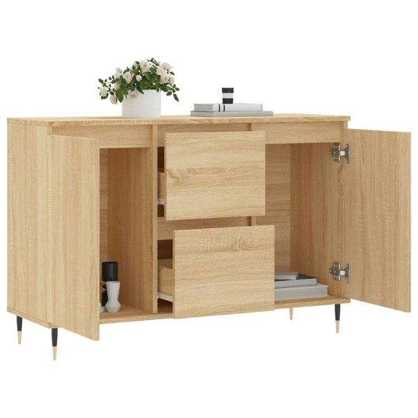 Berkfield Sideboard Sonoma Oak 104x35x70 cm Engineered Wood