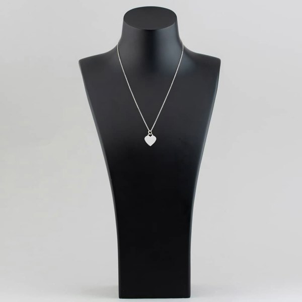 T. H. Baker Engravables- Silver Plain Heart Pendant P-29027