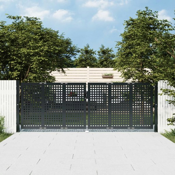 Berkfield Garden Gate Anthracite 300x125 cm Steel
