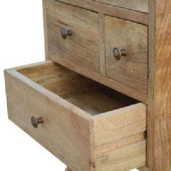 Wyld Haus Pitigliano Nordic 4 Drawer Mango Wood Bedside Table