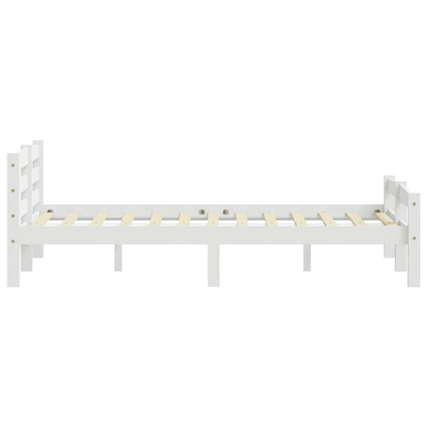 Berkfield Bed Frame White Solid Pinewood 160x200 cm