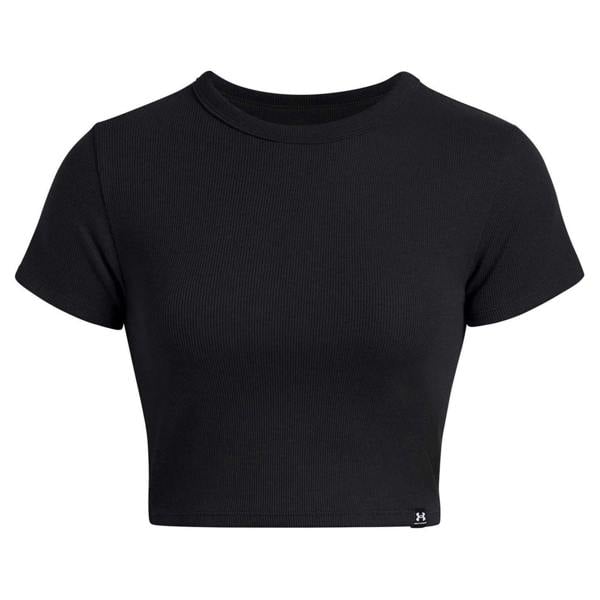 Under Armour Womens/Ladies Ribbed Crop Top - Black - 