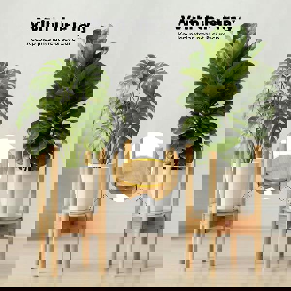 Levede Bamboo Adjustable Plant Stand Indoor Outdoor Modern Display Stand Rack