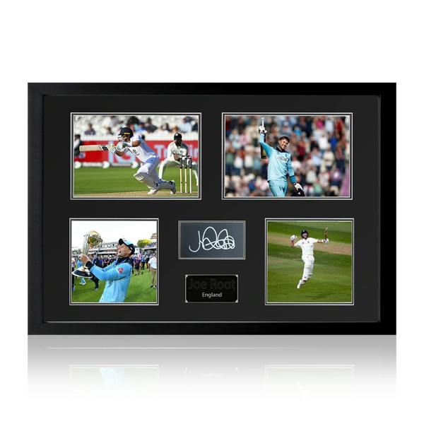Joe Root Signed England Cricket Cut Iconic Frame