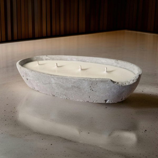 Ralph’s Orchard Multi Wick Concrete Oval Loaf Bowl Candle