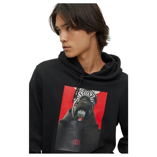 Hugo Mens Zebra Hoodie - Black - 