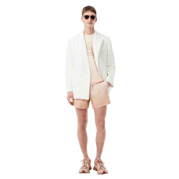 Lacoste Mens Printed Cotton Jersey T-Shirt - Orange - 