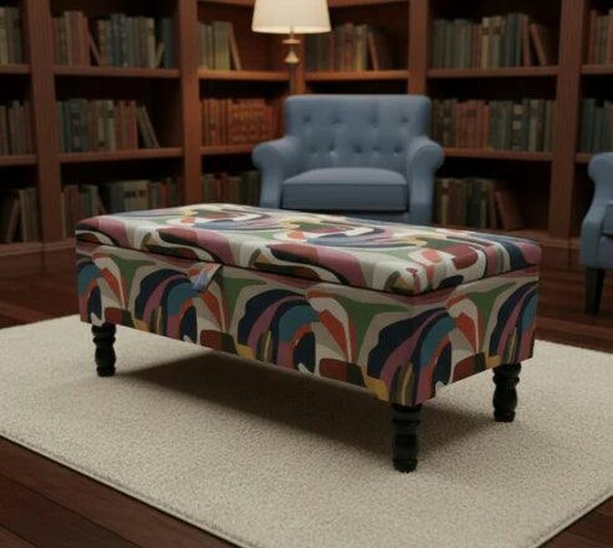 ISTOOLS Premium Multi‑Colour Ottoman Storage Bench Coffee Table – Multi‑Functional Living Room Seating & Storage - 30 x 20 Inches (76 x 51cm)