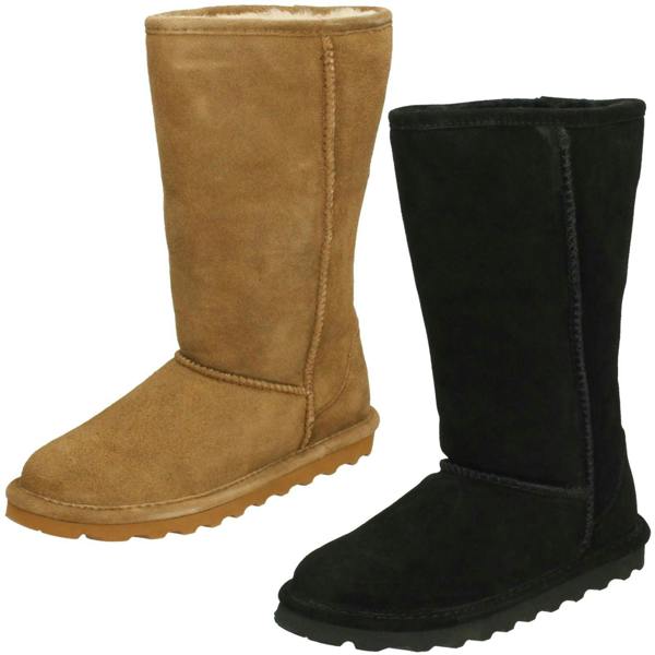 Bear Paw Ladies Bearpaw Real Sheepskin Lined Casual Boots Elle Tall