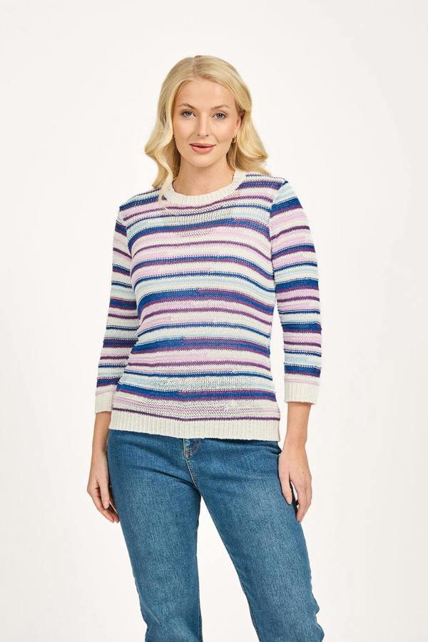 Mudflower Staggered Stripe Jumper