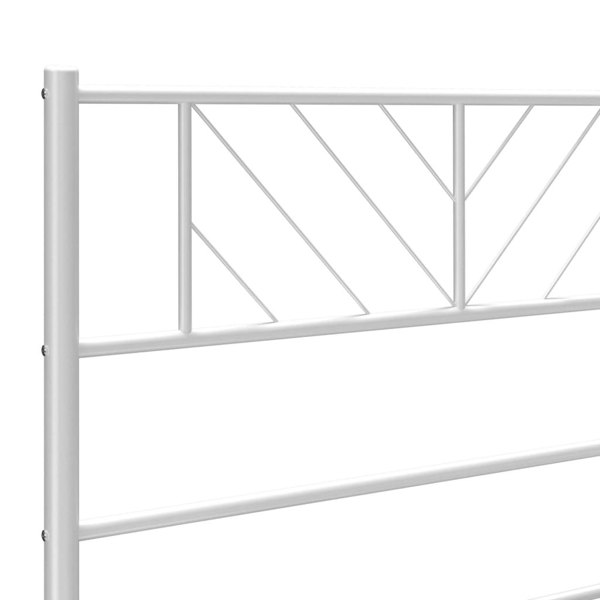 Berkfield Metal Headboard White 125x90 cm