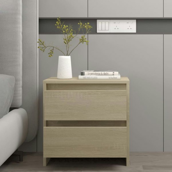 Berkfield Bedside Cabinet Sonoma Oak 45x34.5x44.5 cm Engineered Wood