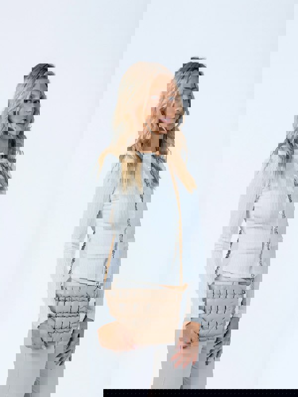 SVNX Soft Faux Leather Quilted Bag