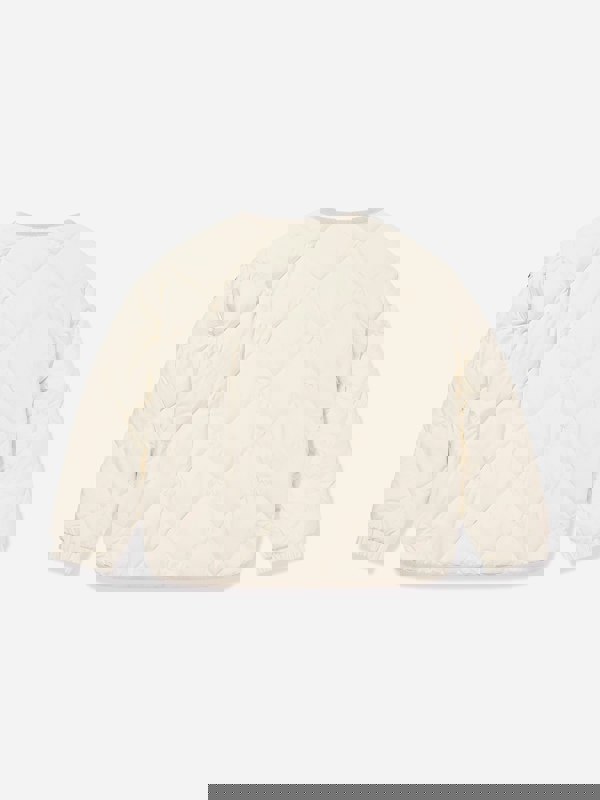 Moncler Enfant Girls Down Quilted Ursella Jacket in Ivory